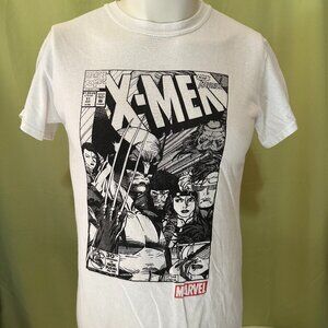 X Men Wolverine Men's White T Shirt Size Small Marvel Professor X Nightcrawler